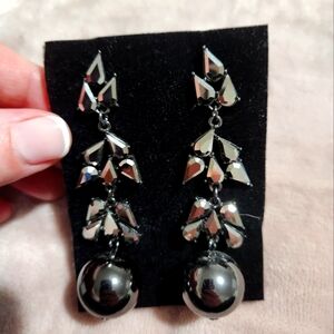 Black pierced Earrings